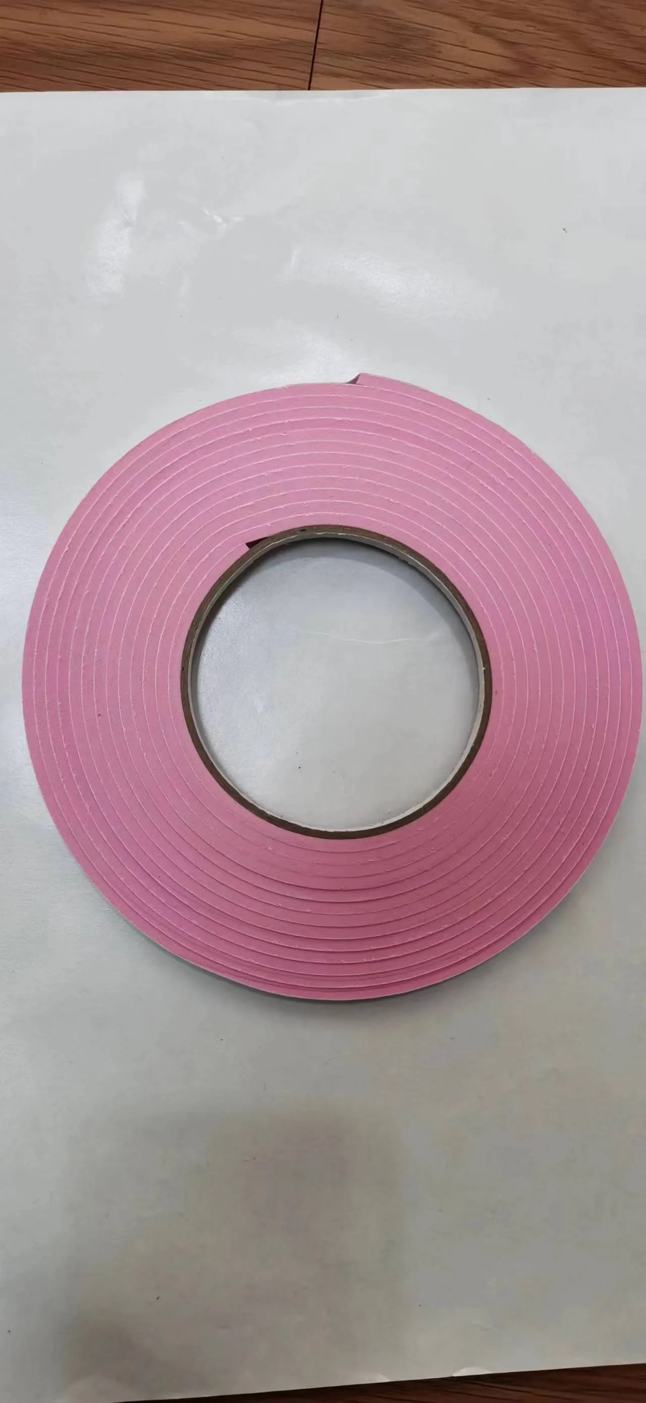 custom 3mm thickness pre cut strip double sided Acrylic Adhesive Hot Melt coated glued pink color eva foam tape