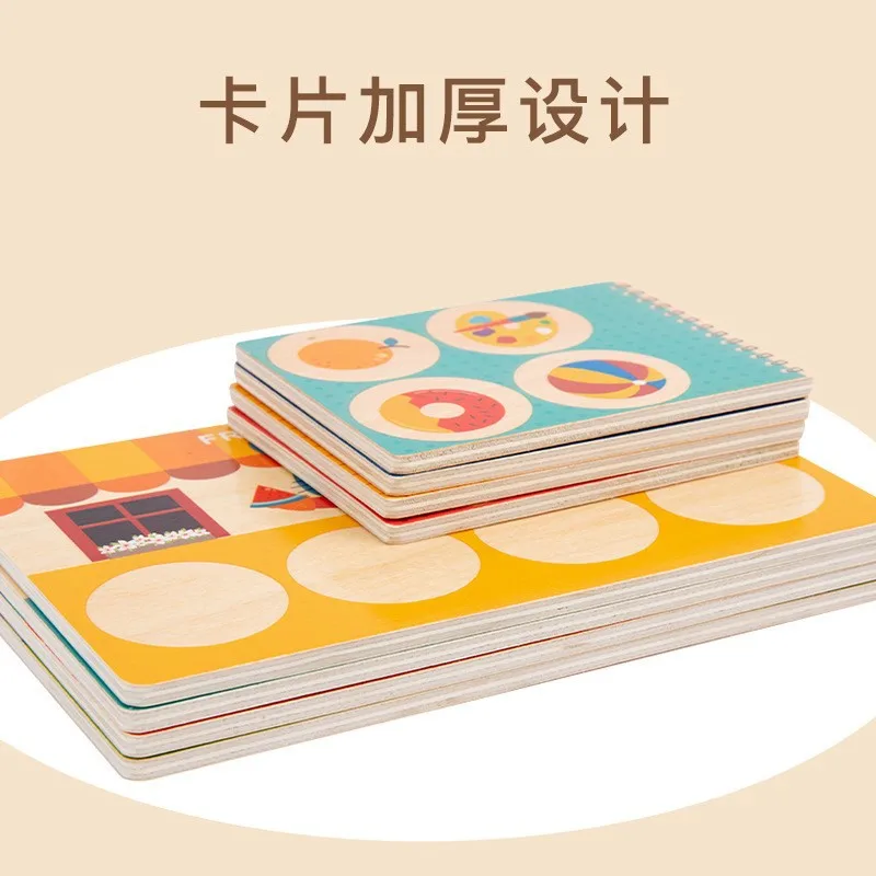 Custom Wooden battle games for kids Baby Toddlers store matching toys Thinking and reaction ability training card games Set