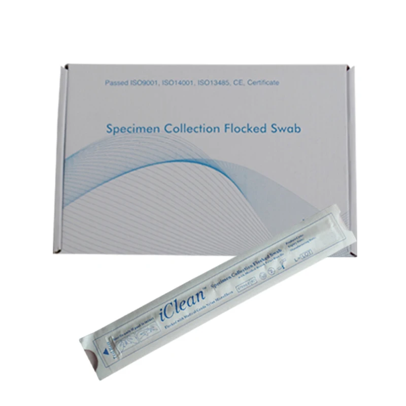 Lab Test Microbiological Transport Flocked Nose Specimen Collection Nasal Swab for Medicine
