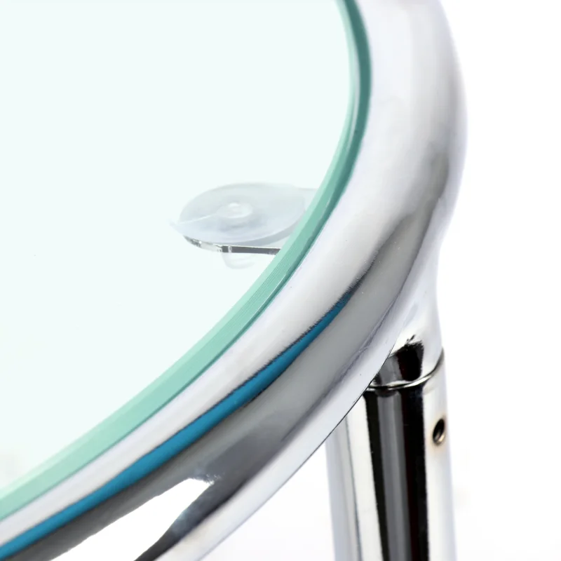 Luxury Living Room Beside Sofa Table Glass Top Rotating Folding Glass Side Table Modern Round Side Table