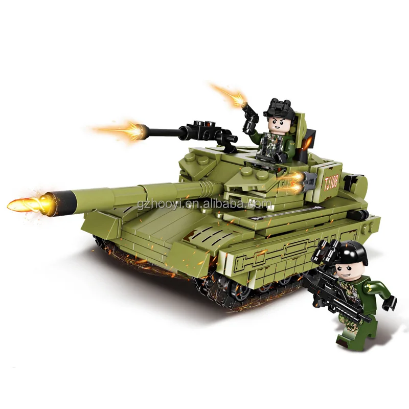 Kids Toys Plastic Block Toy Let Go Army Tank 99A Main Battle Tank Assemble Military Toys Bricks