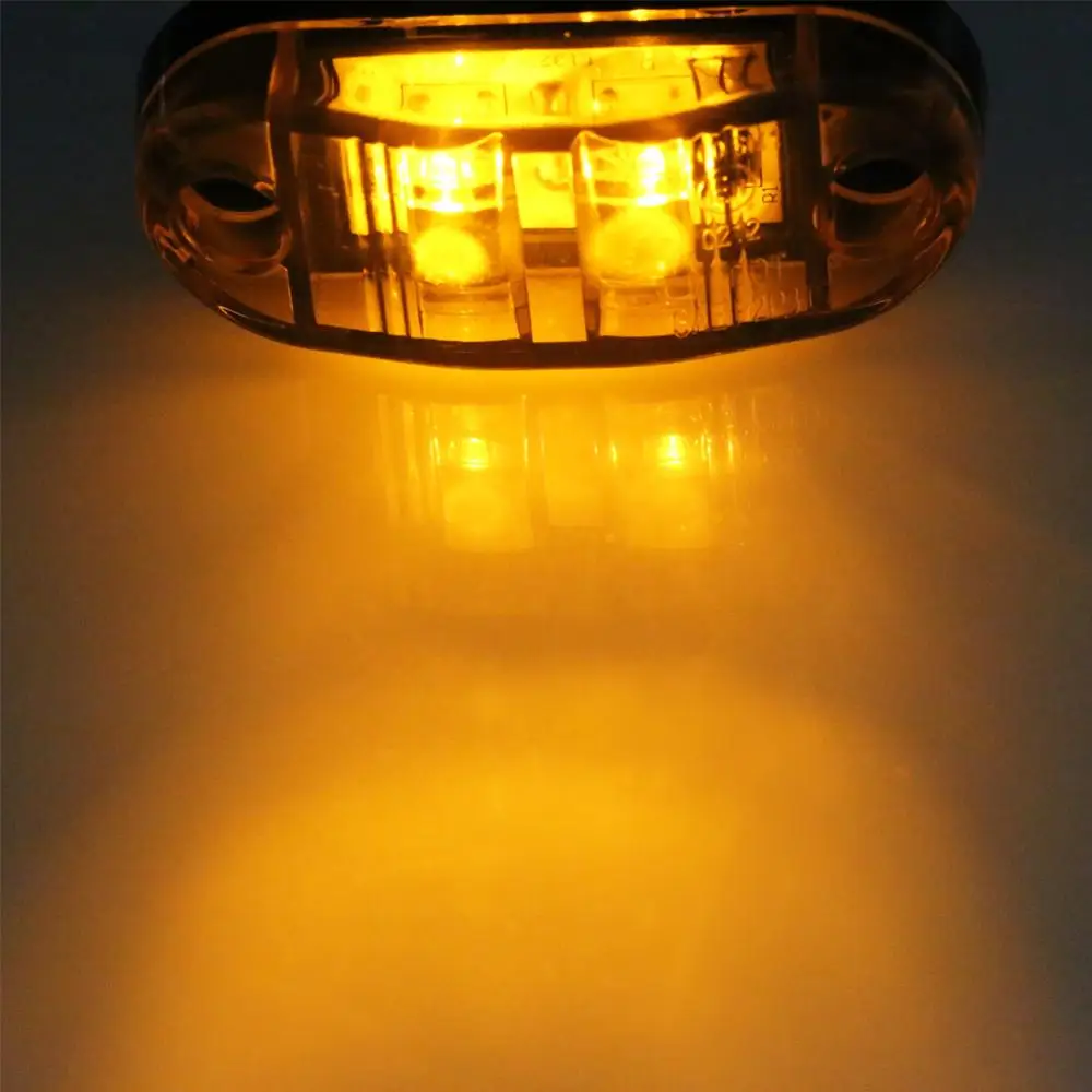 
Led light car three color amber white 3.8 inch 12v/24v red truck side lamp 
