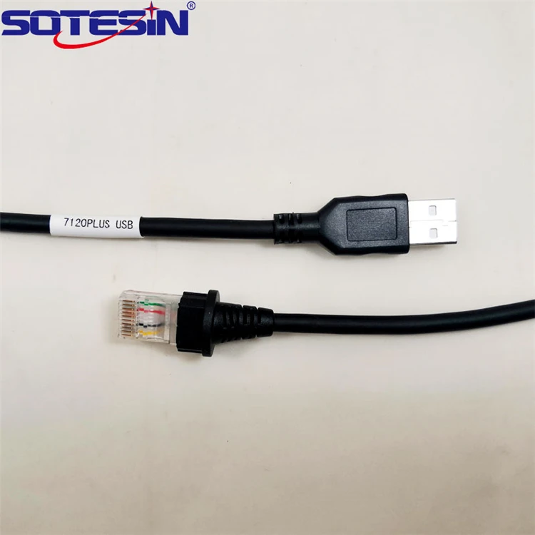 Free sample cash register cable USB to RJ45 2M data record barcode data cable for Honeywell Series MS7180 MS7600 MS7625