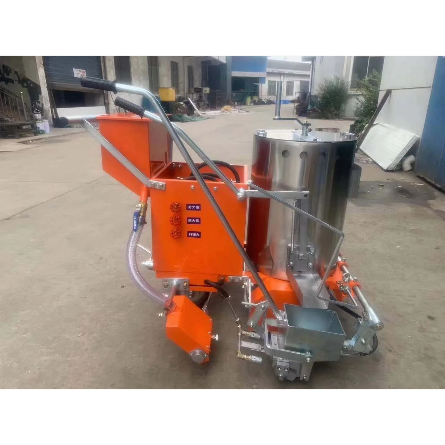 Manufacturer Thermoplastic Paint Hand-Push Road Line Marking Machine for Pavement Zebra Line Painting