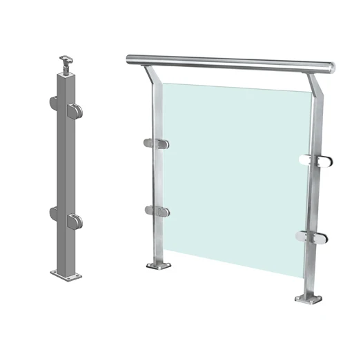 China Great Manufacturer Stairs/Balcony/Platforms Stainless Steel Glass Railing