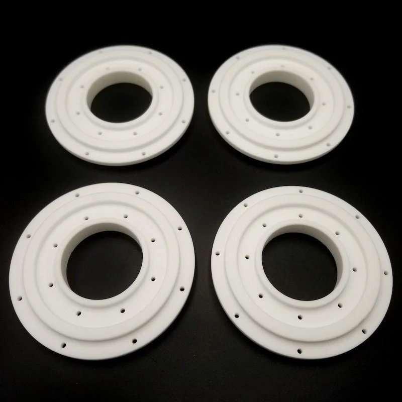 Precision Machining Macor Ceramic Flange Disk Machinable Glass Ceramic Parts (1600556073346)
