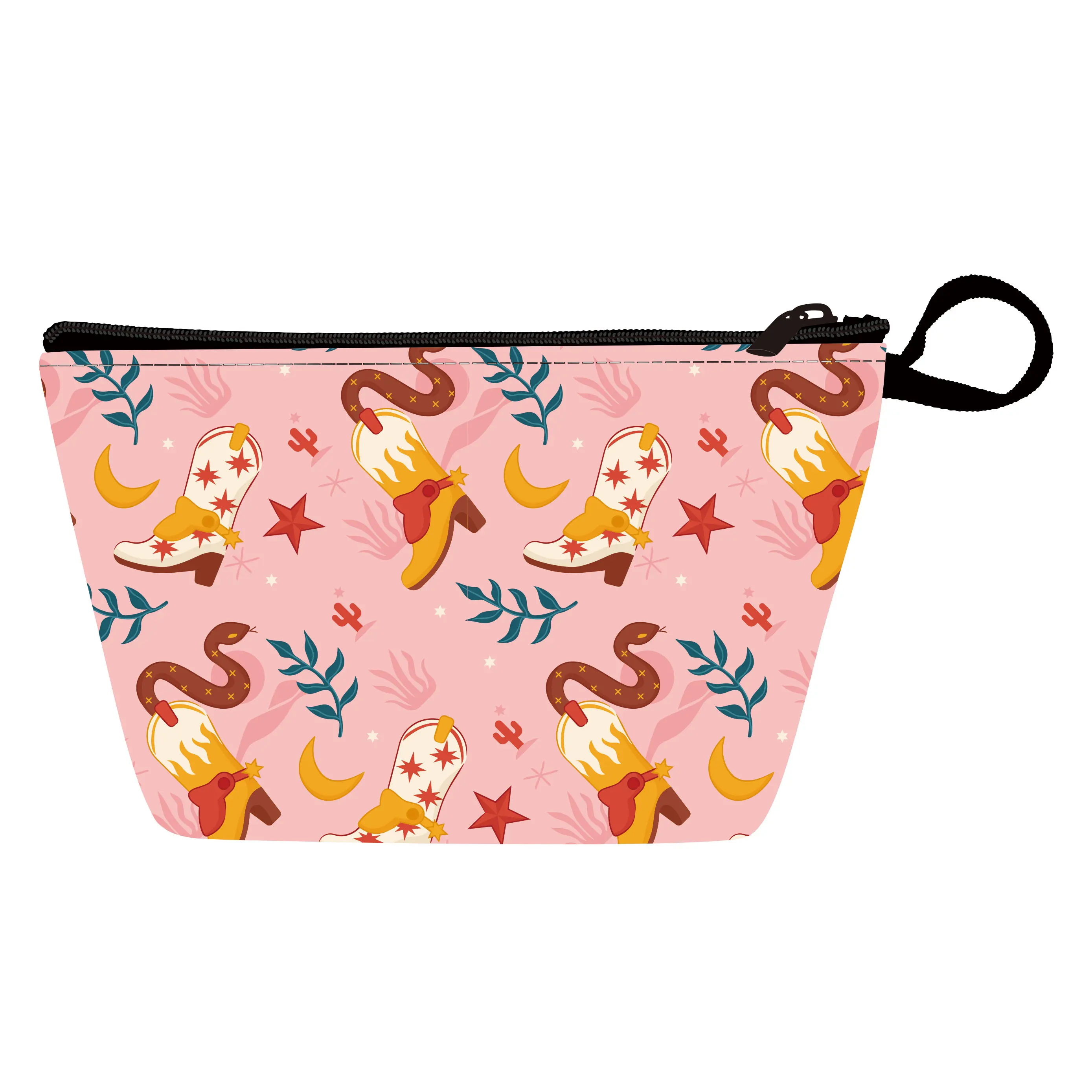 Custom Pattern Vegan PU Leather Small Makeup Bag Professional Cute Toiletry Bag Mini Pouch Travel Cosmetic bags