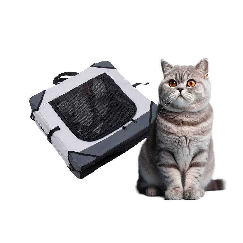 Custom Auto Safe Achterbank Huisdier Tas Opvouwbare Hond Box Draagbare Huisdier Reiskooi Huisdier Auto Zachte Krat