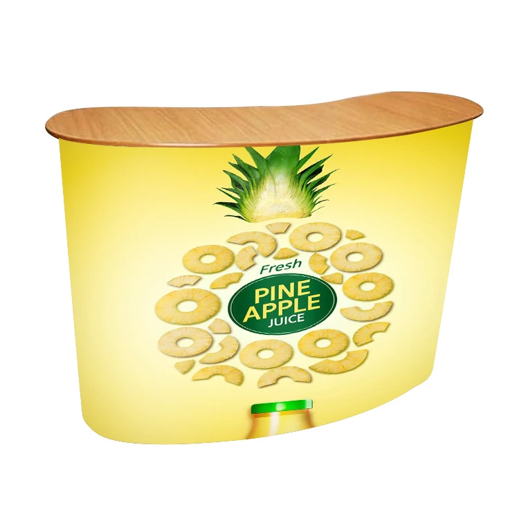 Portable exhibition trade show pop up advertising promo table counter display