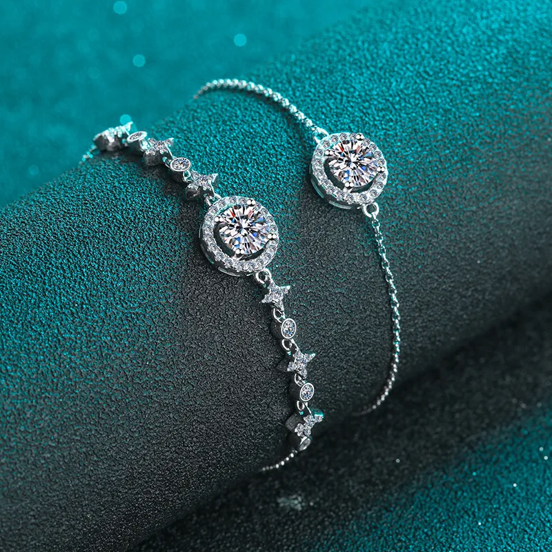 PUSHI Hot Sale 925 Sterling Silver Diamond Tester Vvs Moissanite Bracelet women
