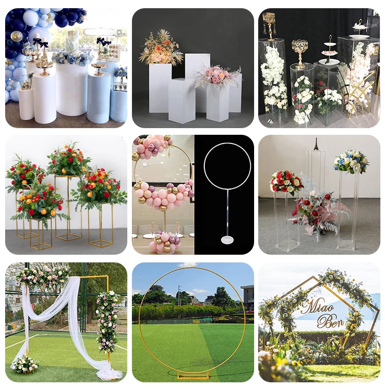 Wedding decorations pedestal round Cylinder baby shower party decorative wedding display stand cake flower dessert stand table