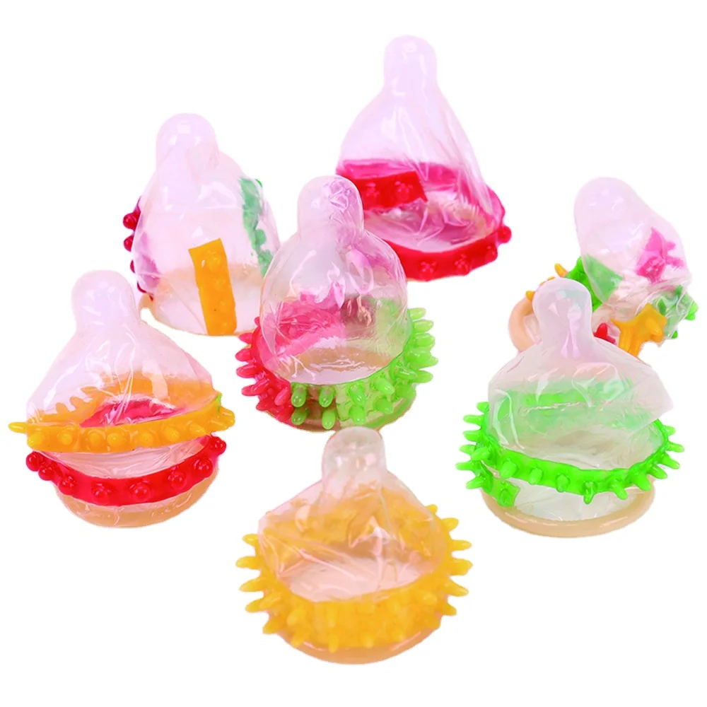 Sex Toy Sexy Man Silicon Penis Sleeve Rubber Thorn Cock Ring Spike Condom