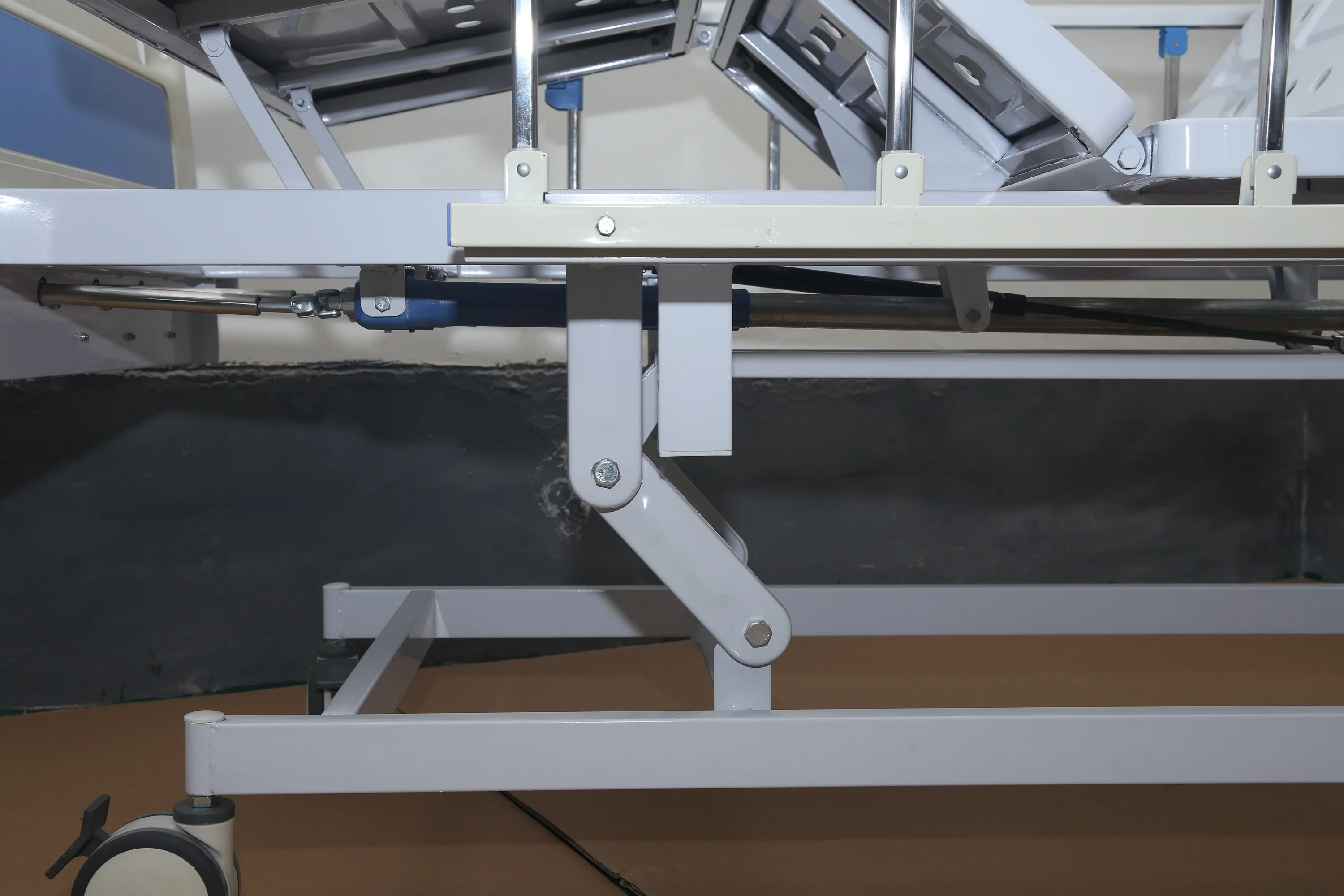 ABS bedhead iron frame two function manual crank hospital bed direct factory in hengshui city with cheap price