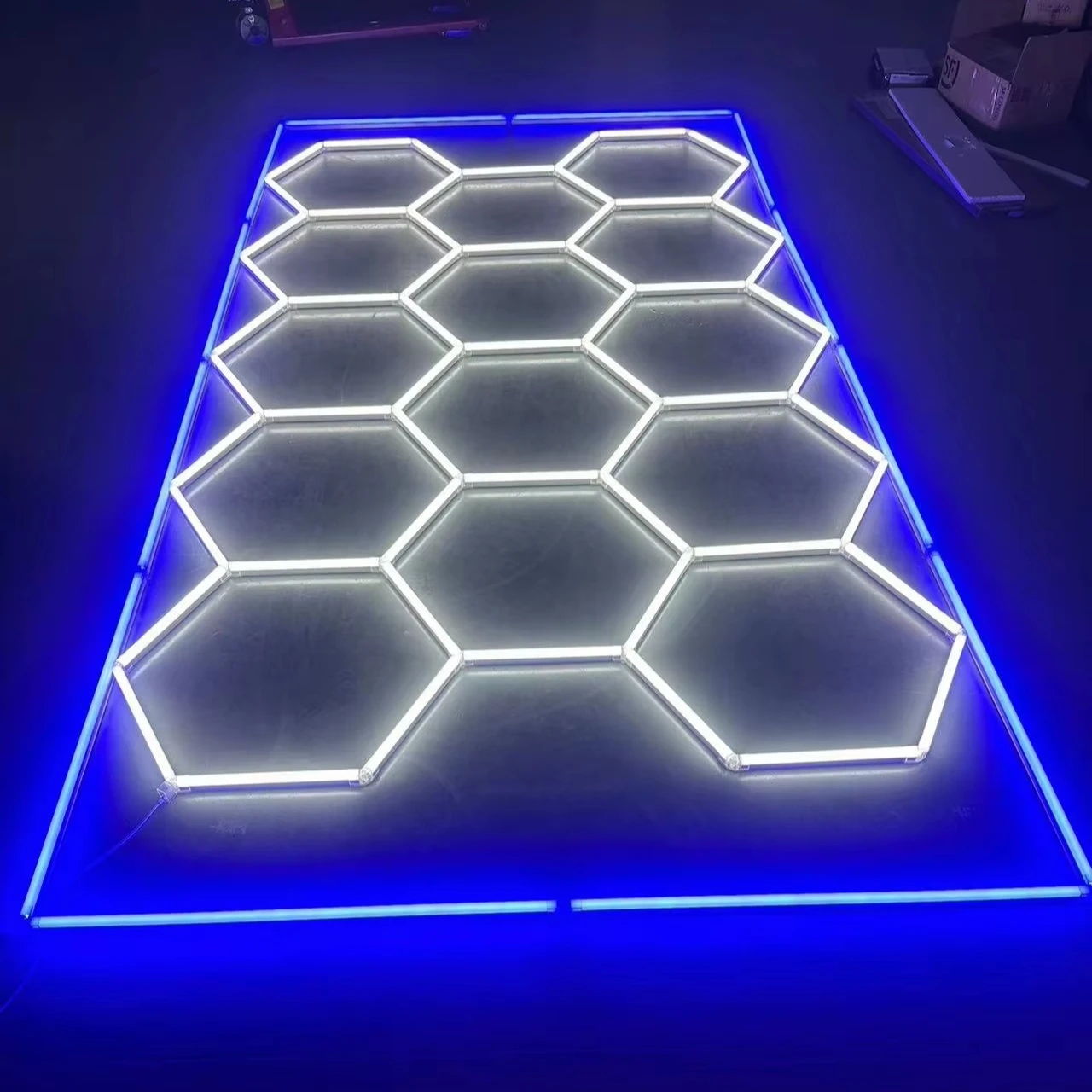 Энергосберегающий RGB шестиугольный декоративный современный светодиодный фонарь для дома с 380 + моделями цвета и скорости