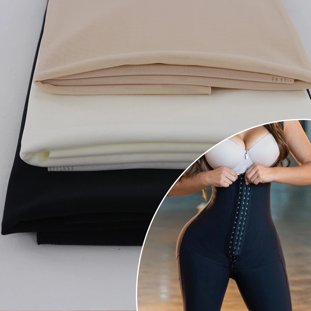 Recycled Malha De Poliester Malha Solida Mistura Tecido Anti-microbiano Para Sapatos Esportivos Lingerie Modeladora YARN DYED