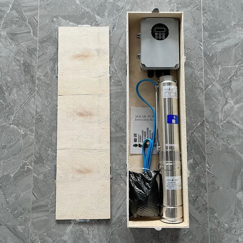 Custom Handuro 3inch 125m plastic impeller pump Solar Power Submersible Borehole Water Pump Deep Well pump