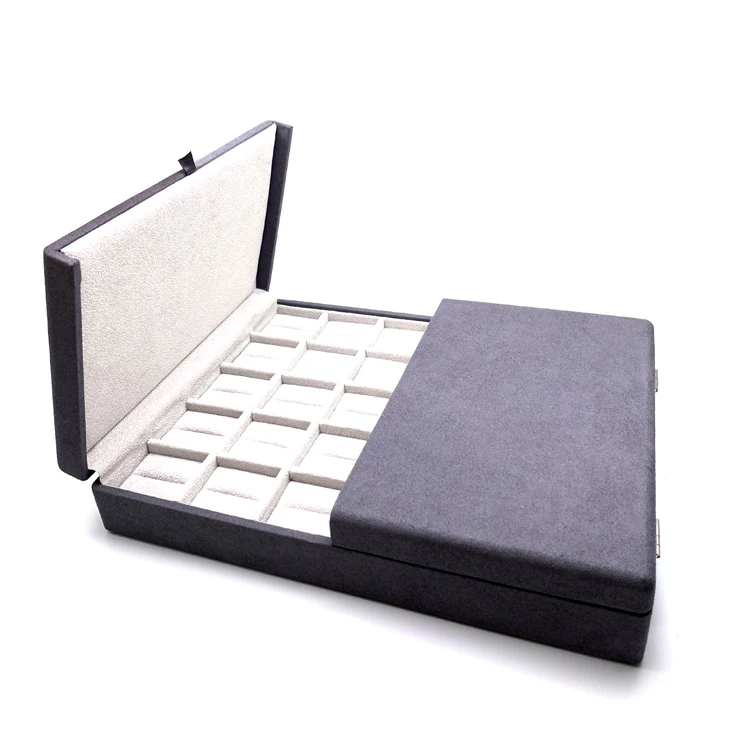 Wholesale Customized Microfiber Tray With Lid Jewelry Packaging For Earring Display Tray Jewelry