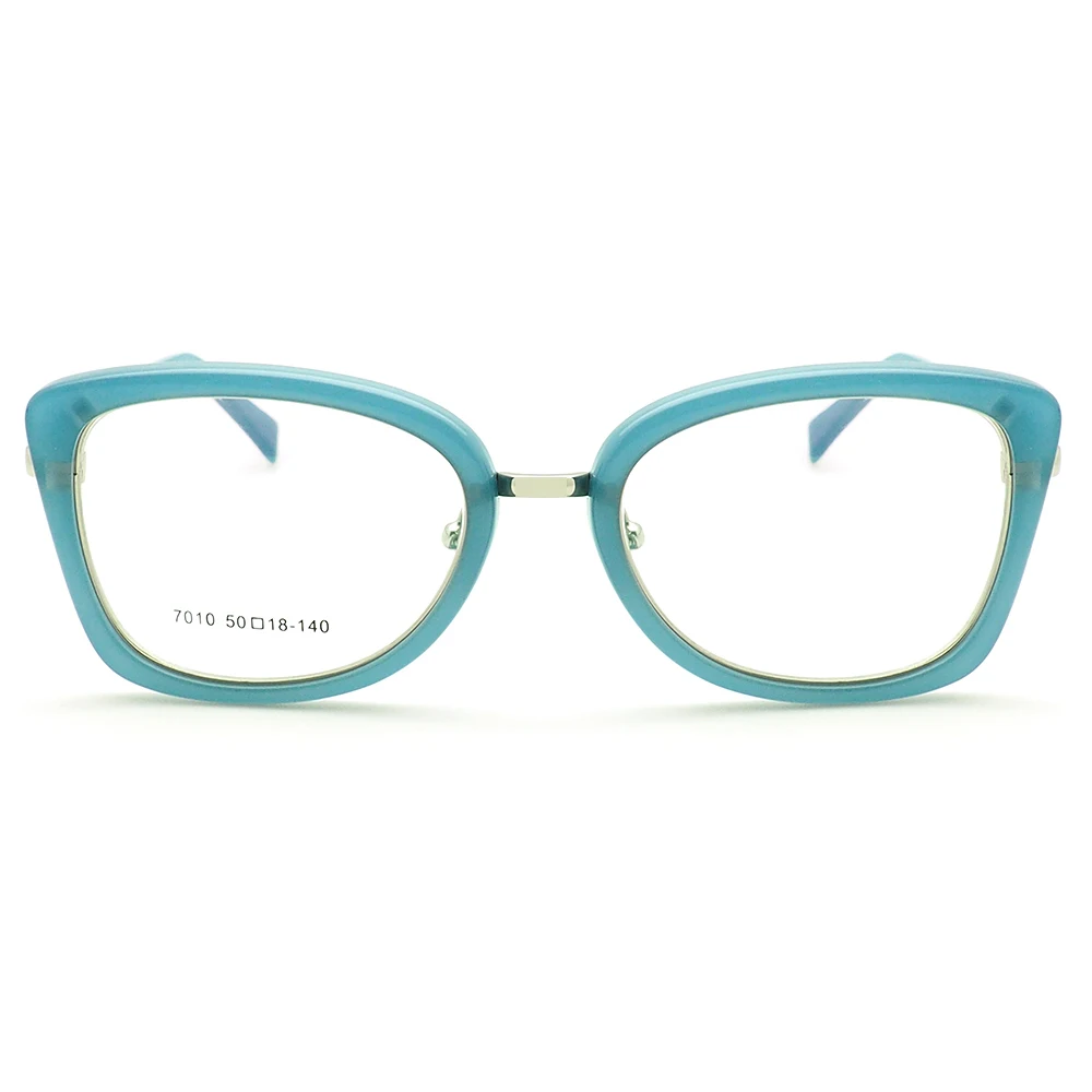 acetate optical eyeglasses,beauty round cat eye shape high quality woman optical frames eyewear 7010