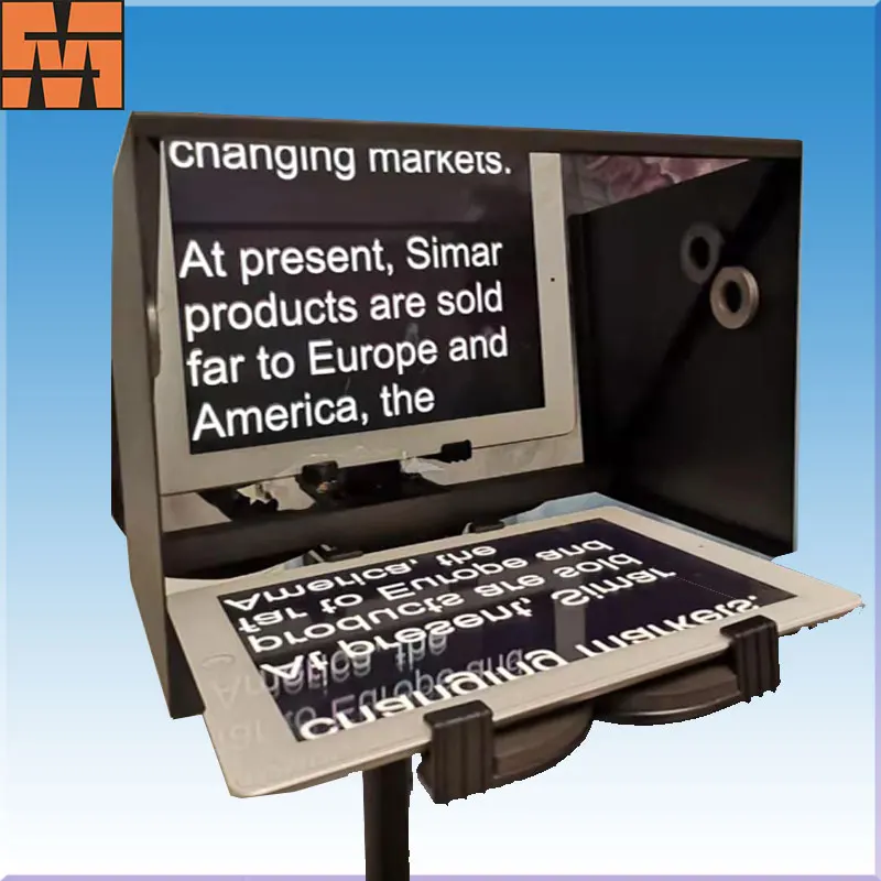 
Portable 2mm super thin glass mirror foldable teleprompter for ipad and mobile phone 