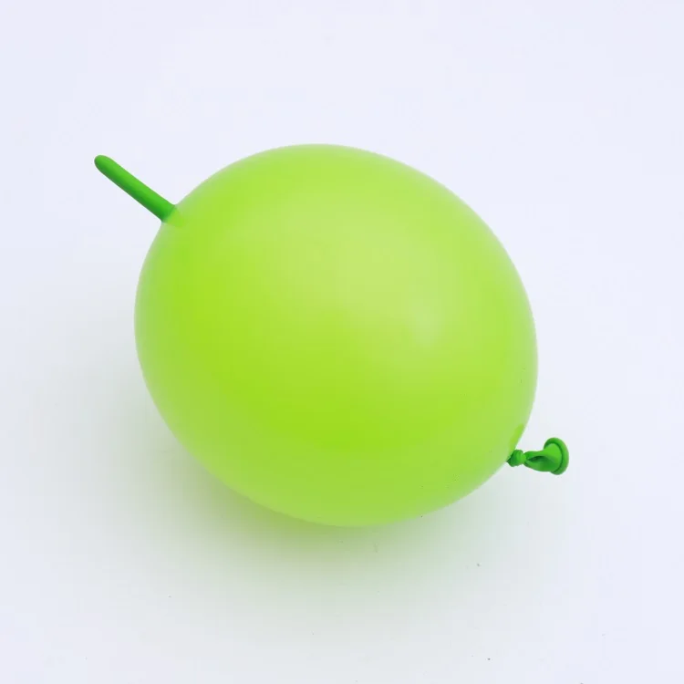 high quality plain 6 inch green color link o loon latex tail balloon
