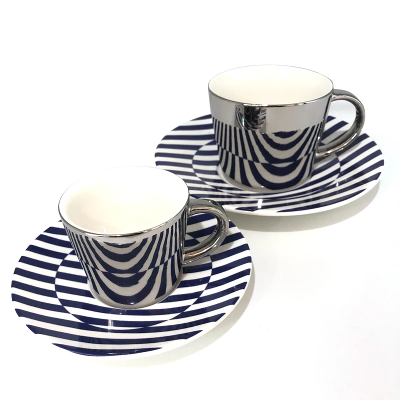 
8oz cappucino coffee cups with logo gold handle mug mugs cappuccino latte tray milk tea cup 