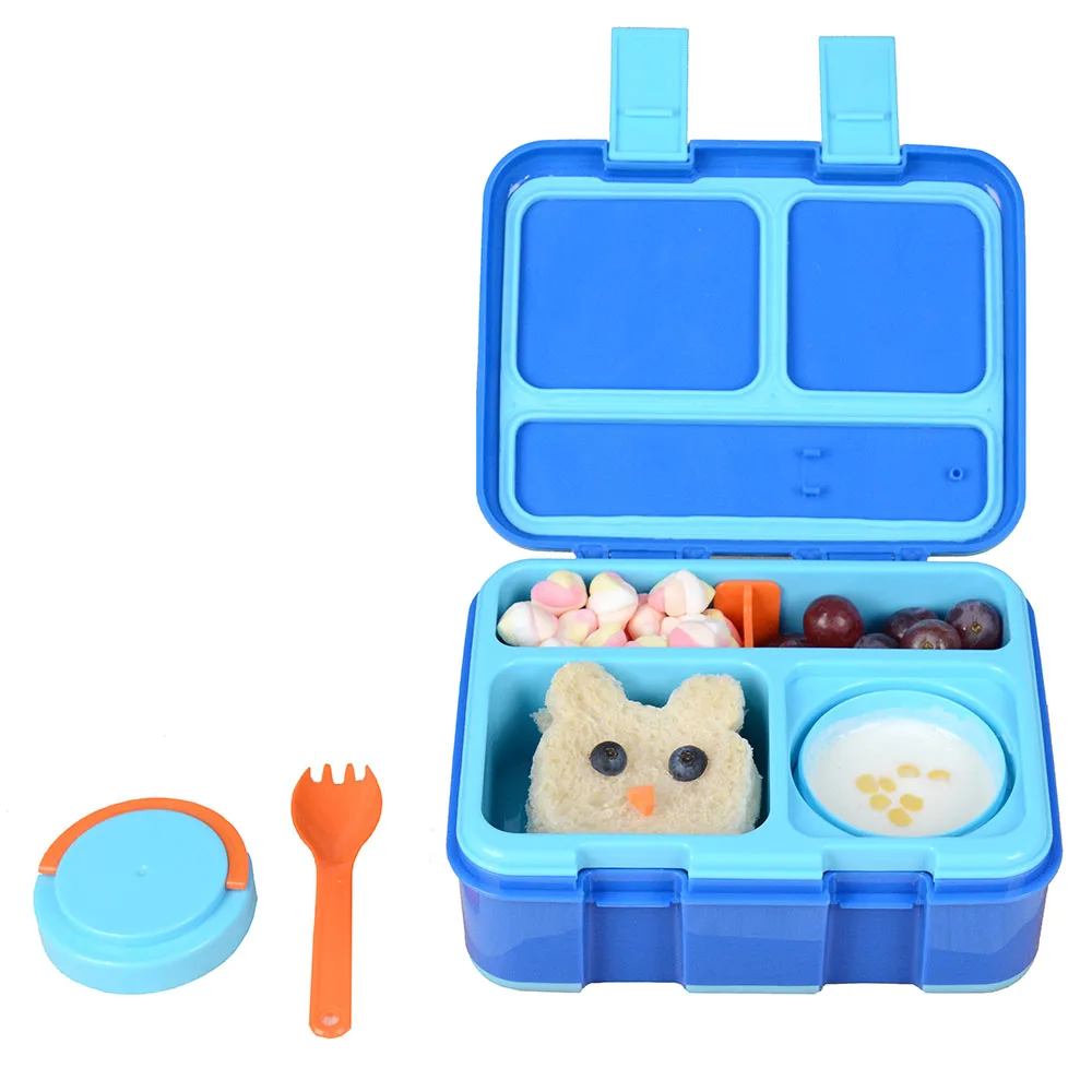 new kids cute school plastic  bags lunch box leakproof durable bento leakproof lunch box with ice pack set for kids school girls