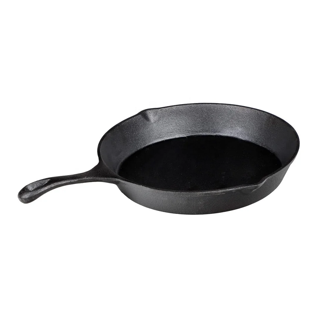 Best manufacture 7 piece black cast iron cookware by set with wooden box