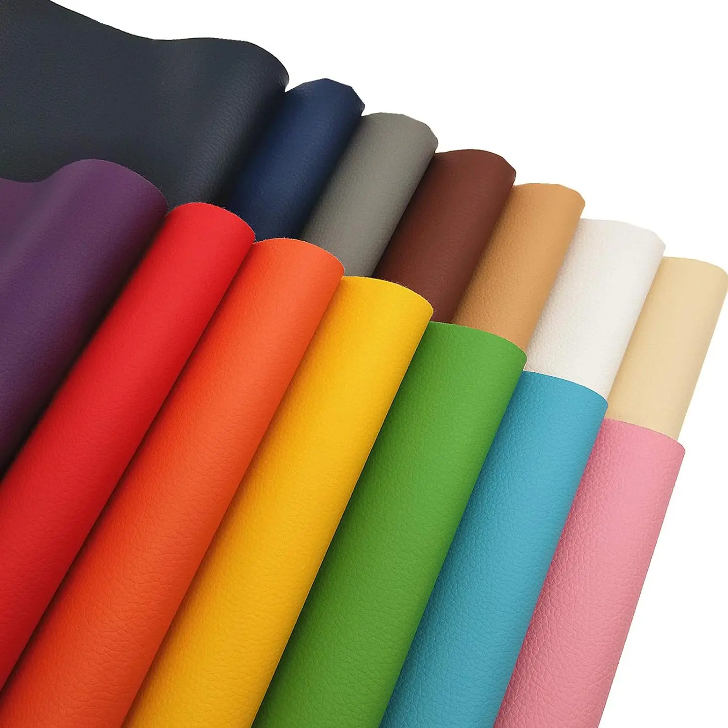 Solid Faux Leather Thick 0.8MM Marine Grade Vinyl Sheets Soft PU Faux Synthetic Leather  Fabric for Bows Earrings DIY Craft