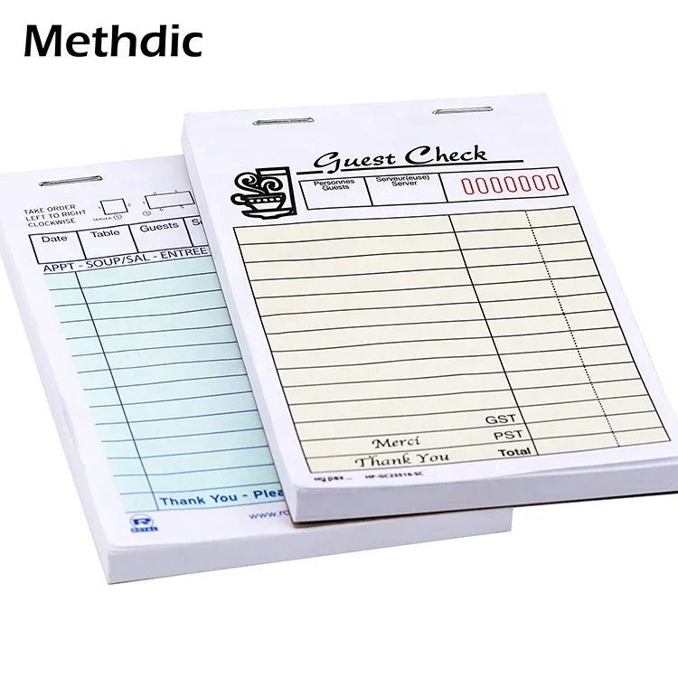 Methdic Top Sale Restaurant Waiter Book Guest Check