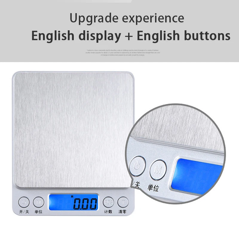 Hot Selling Digital Kitchen Scale Me asuring Food with LCD Display Stainless Steel with Battery Power Wholesale
