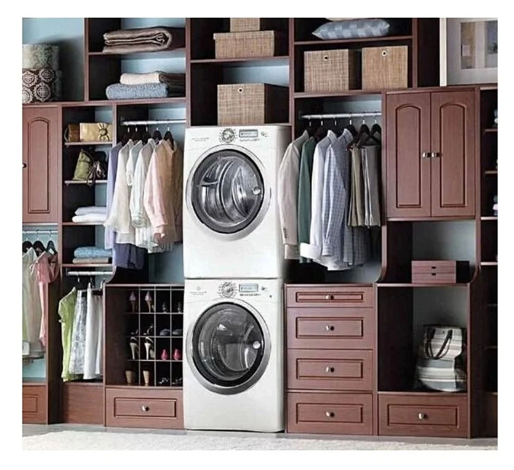 Wholesale White Solid Wood Laundry Room Cabinets Sink Oak Cabinet