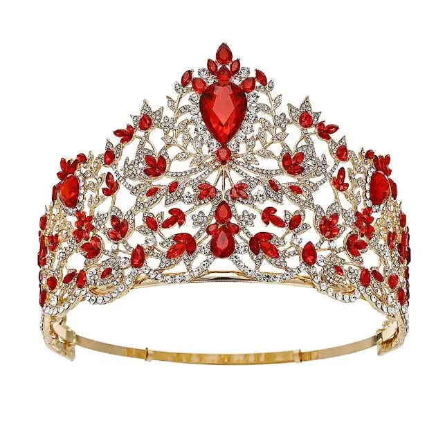 Cheap Factory Price Halloween Crystal Tairas For Pageants Large Rhinestone Crown