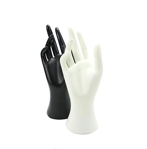 Female Mannequin Hand Heave Duty Jewelry Display Holder Bracelet Necklace Ring Stand Black  White