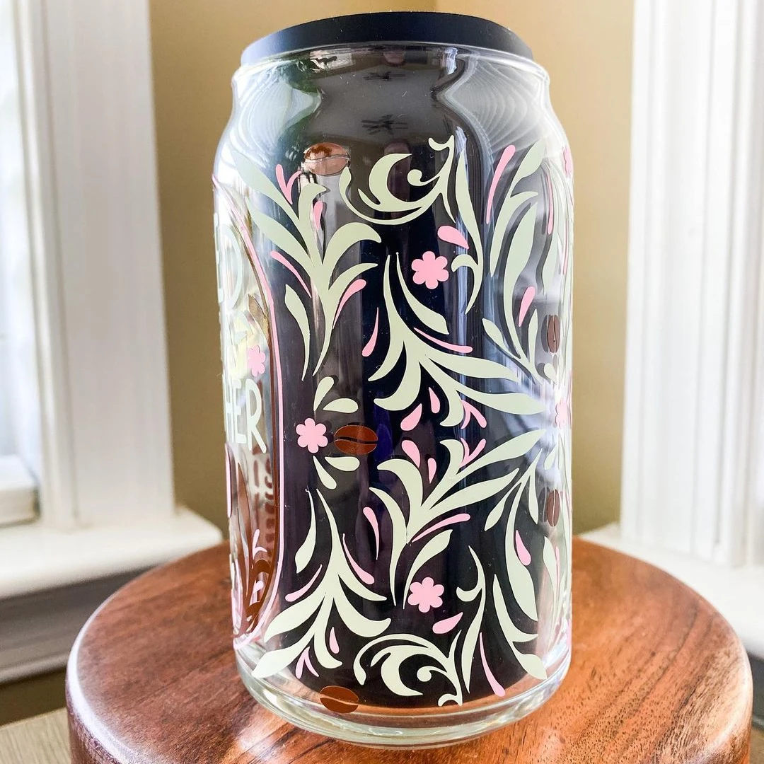 12oz 16oz 25oz heat press machine DIY blanks sublimation clear pint beer can glass tumbler with bamboo lid and straw