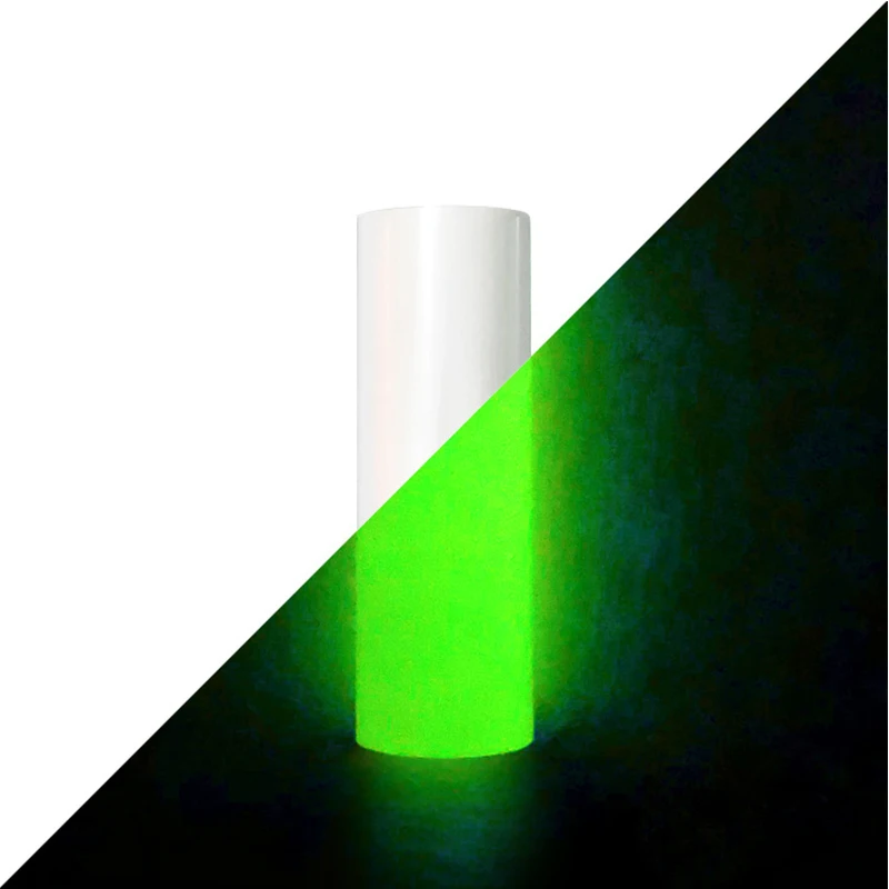 Glow In The Dark 3D Puff HTV White Color Heat Transfer Vinyl Rolls PU HTV Vinyl Film For Clothing Fabric Textile