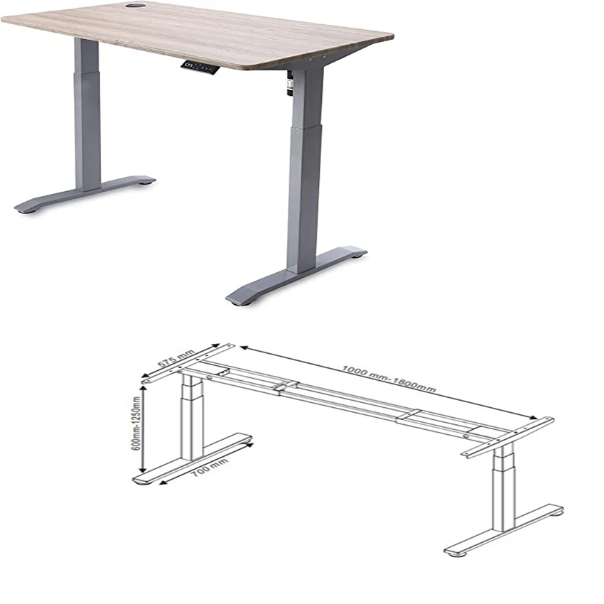 
HomeKit Control Electric Lifting Motorized Height Adjustable Standing Desk Standing Office Desk With Lift Desk Frame 