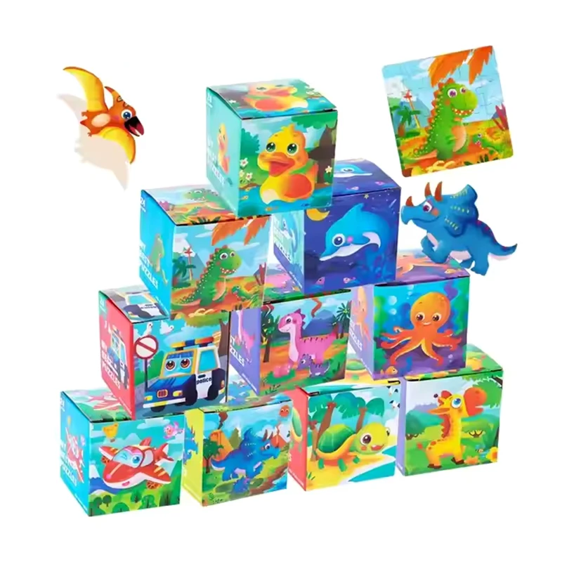 Hot Selling 3D Wooden Animal Educational Board Puzzle Right Brain Development Design Unisex Hand-Grabbing Board Puzzle