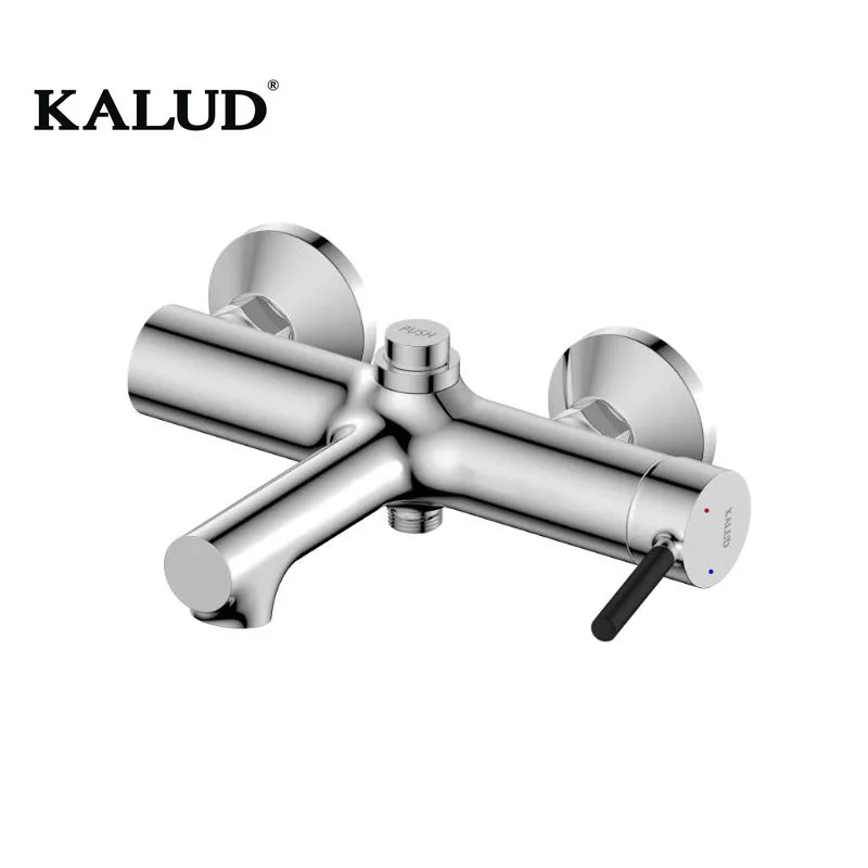 Chrome Bathroom Faucet Brass Basin Water Tap Wall Mounted Bath Shower Mixer Faucet Single Handle Mixer Taps