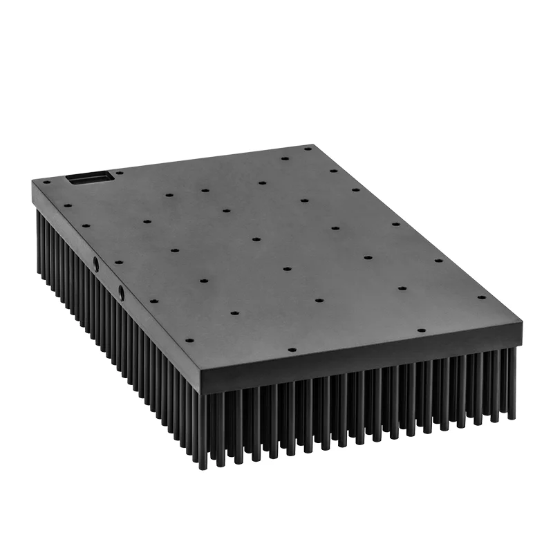 100W Length Width 200*120mm And Height 40mm Black Anodizing rectangle Aluminum Pin Fin Led Bar Heatsink 200mm