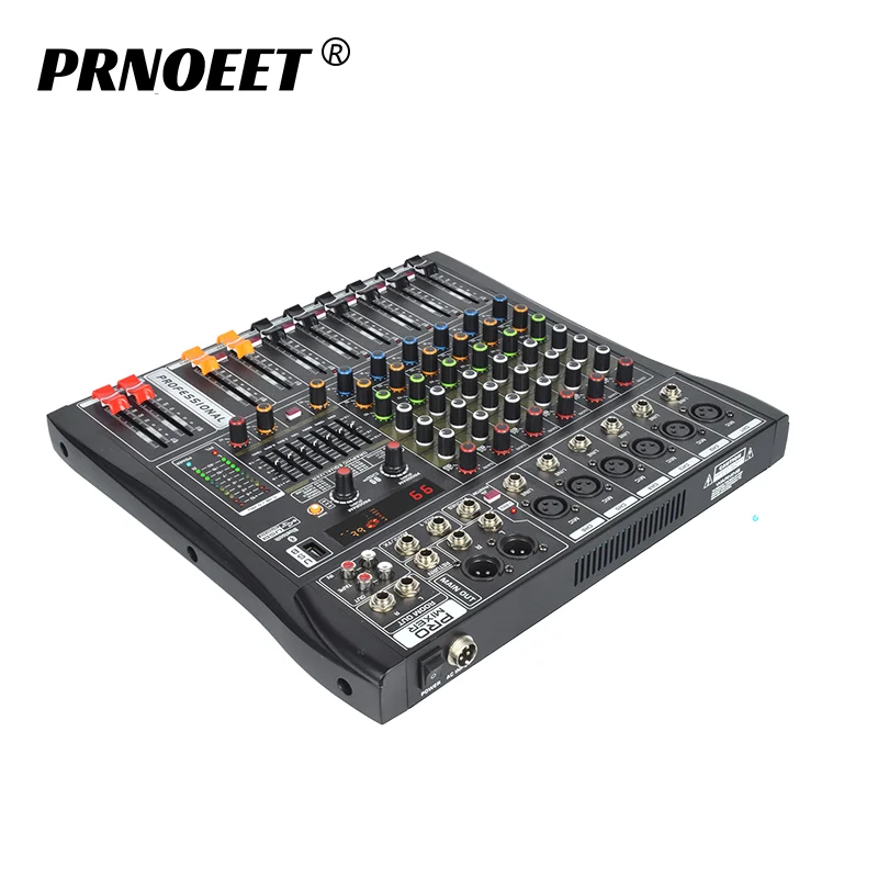 new design 6 channel digital mixing dj controller/audio console mixer sound speaker  mixer audio