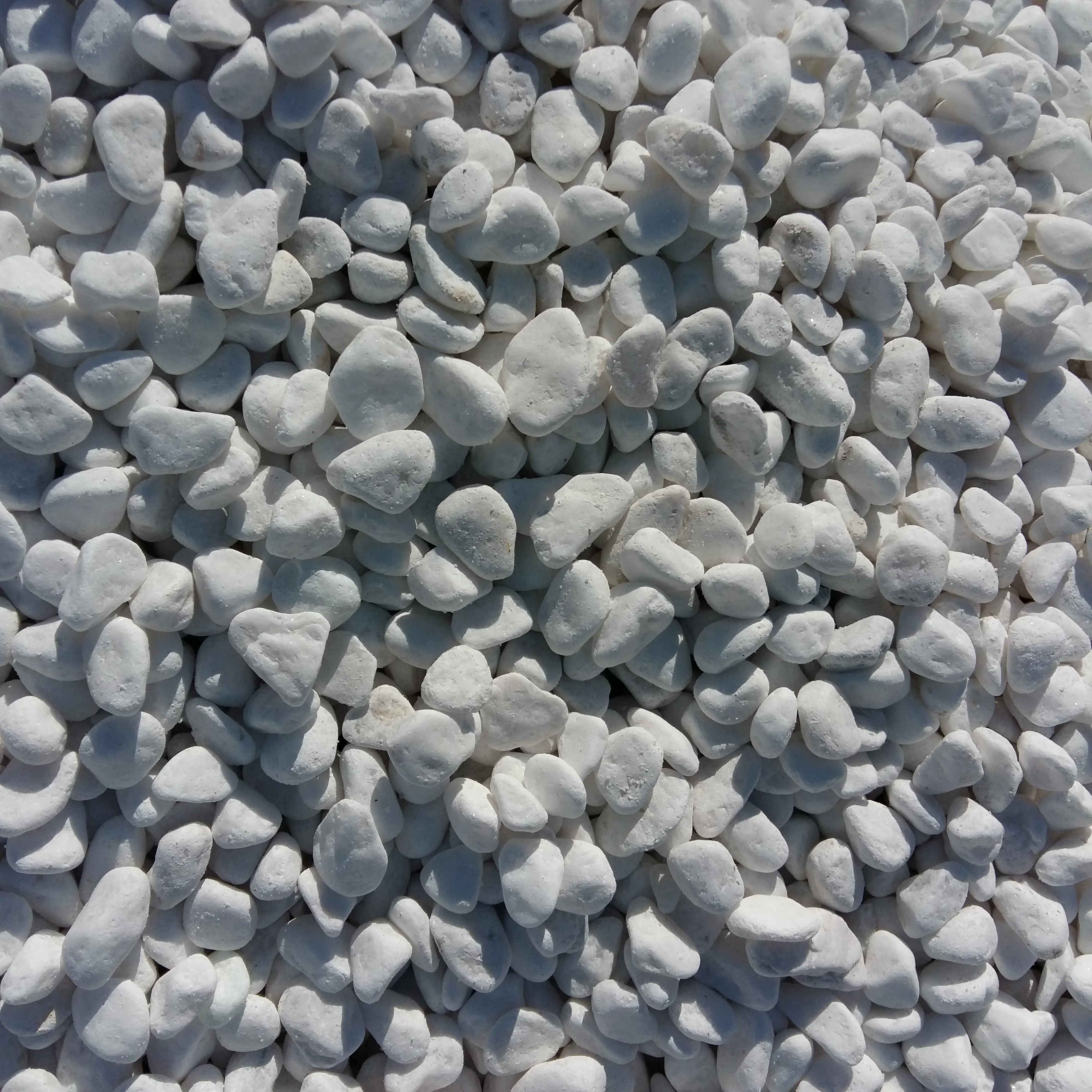 Pure marble tumbled Snow white pebble for landscape stone