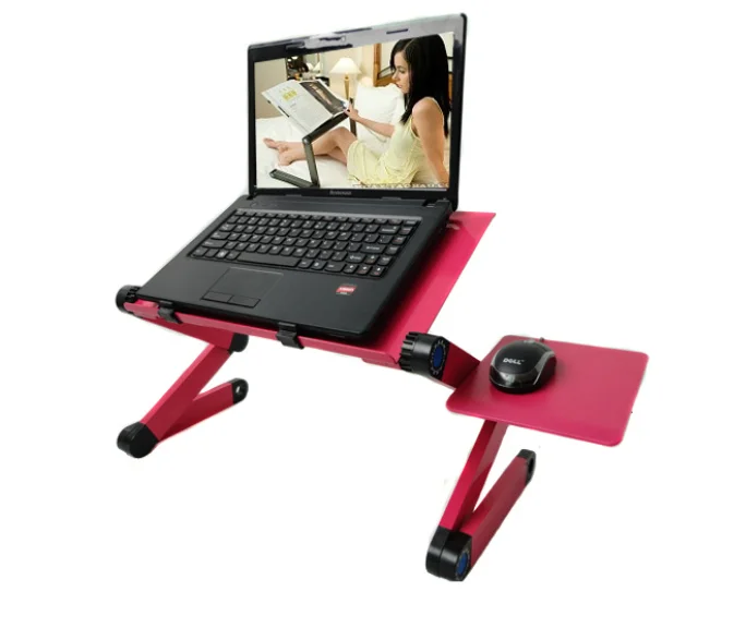 
Hot Sale Bed Computer Table Laptop Holder Stand Folding PC Table Living Room Furniture Home Office Computer Desk with Cooler Fan 