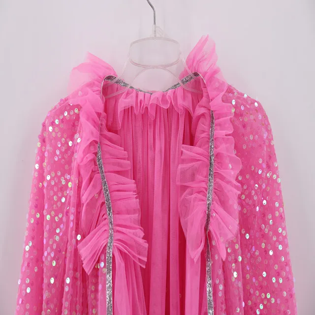 New Style Sparkle Kid Girls fairy Cloak Party Wear Tulle Children Cape Princess Cloak Cosplay