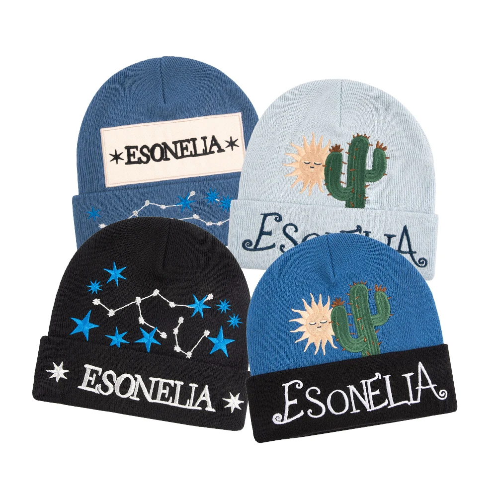 Новая модная уличная одежда в стиле хип-хоп зимняя Мягкая вязаная трикотажная шапка на заказ рваная потрепанная от производителя