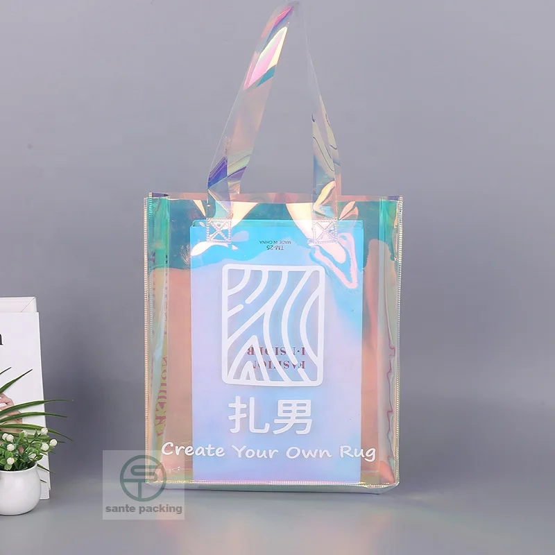 Custom colorful PVC net red gift shopping clothing gift bag