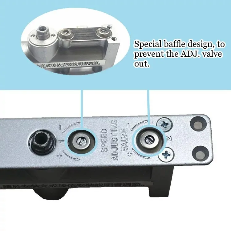 High Quality Hold Open Slide Rail Classic Concealed Aluminum Alloy Hydraulic Door Closer