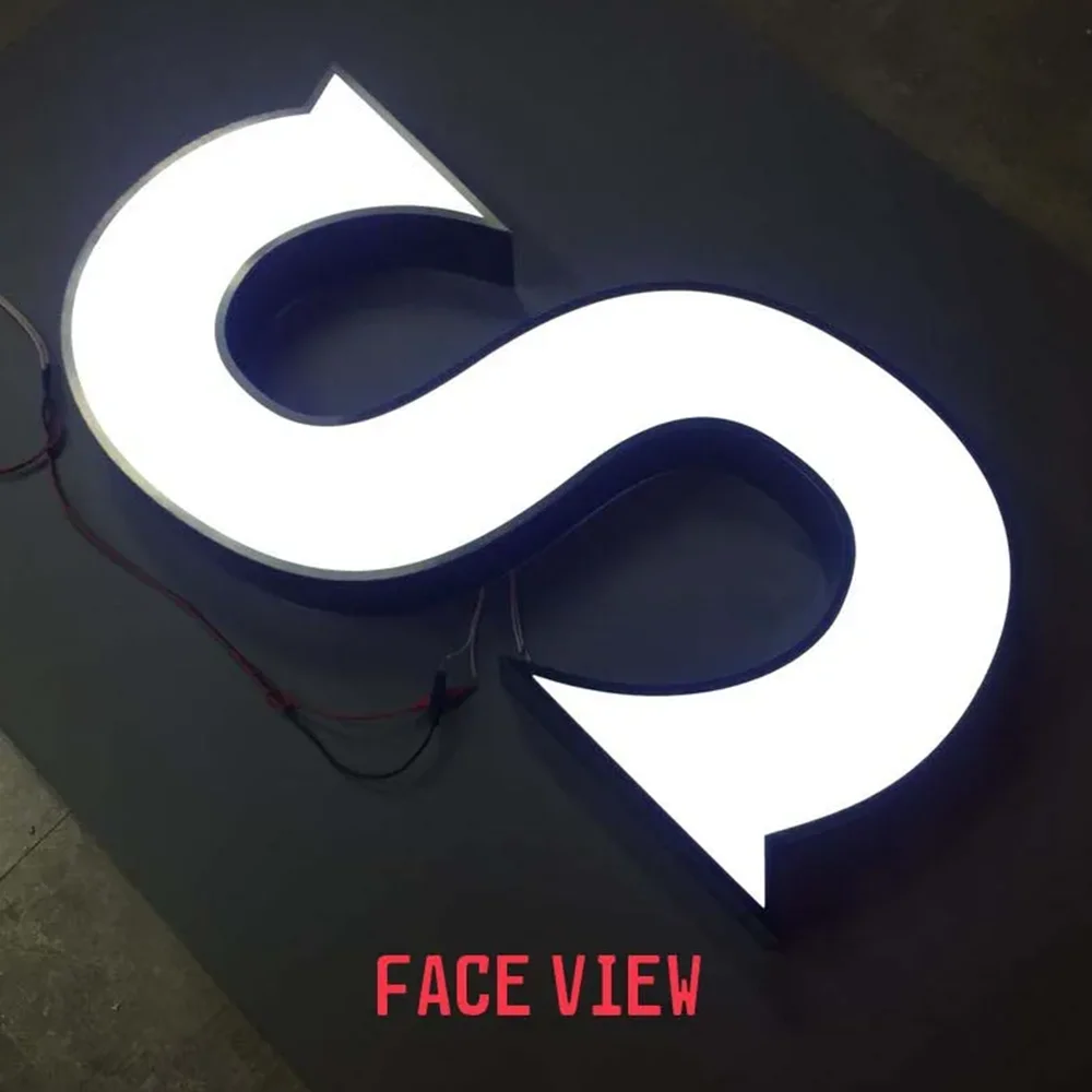 LED Channel Letter Sign Business Sign 3D Letters Sign with Trim cap