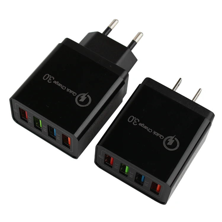 Smart QC3.0 Quick Mobile Tablet Fast Charging Chargers Android Type-c IOS Travel 4 USB Charger Phone Accessories