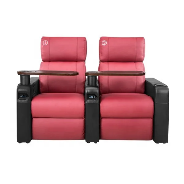 LEADCOM commercial Luxury Leather Electric Vip Cinema Seat recliner sofa Vip Movie Theater Seat  (LS-813B)
