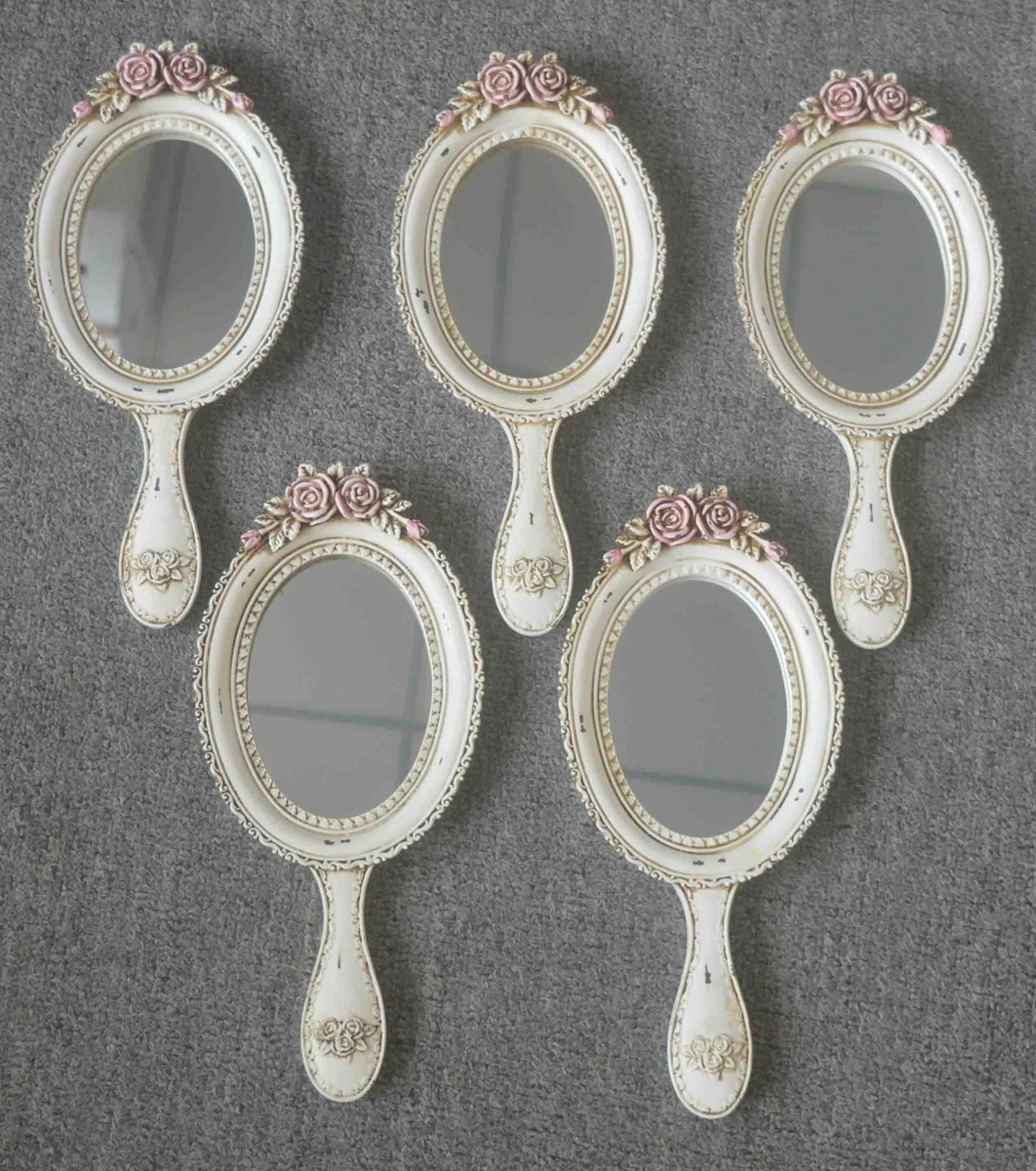 Retro cute sculpted princess makeup hand mirror resin hand mirror